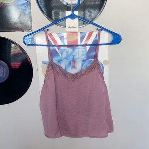 Pink silky tank